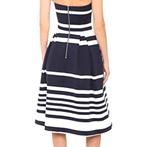 Nicholas Positano Striped Strapless Midi Dress - Picture 9 of 9